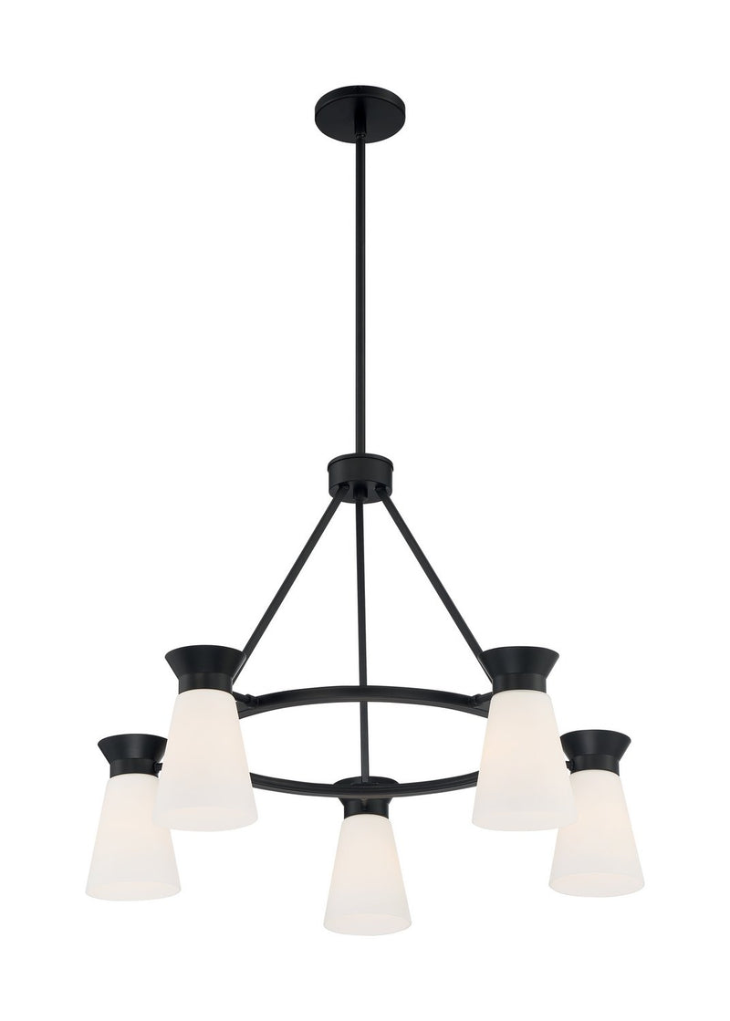 Caleta 5-Light Chandelier in Black