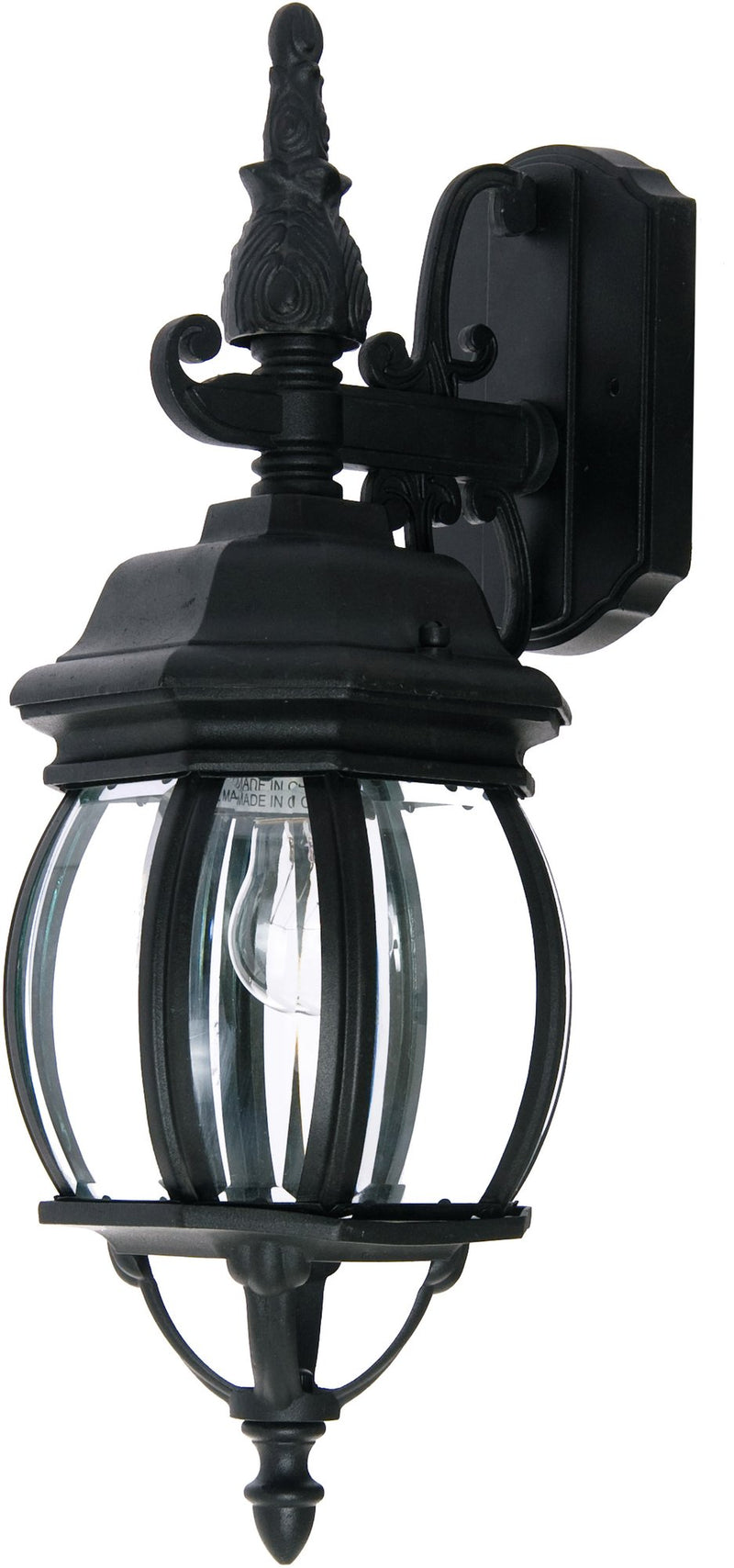 Crown Hill 1 Light 17.75" Outdoor Wall Lantern in Black