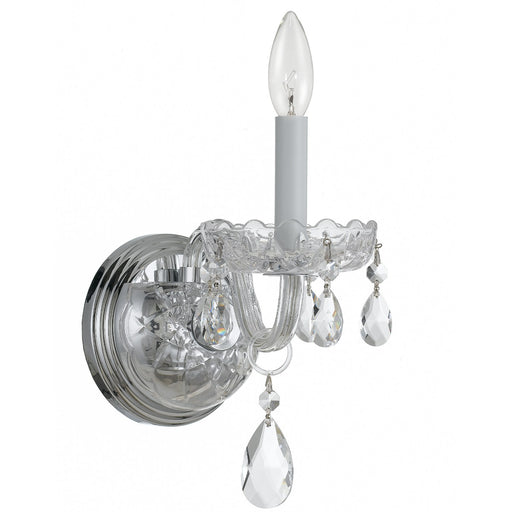 Traditional Crystal 1 Light 5" Sconce in Polished Chrome
