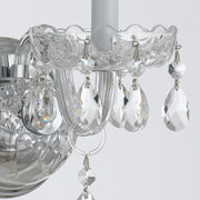 Traditional Crystal 1 Light 5" Sconce in Polished Chrome