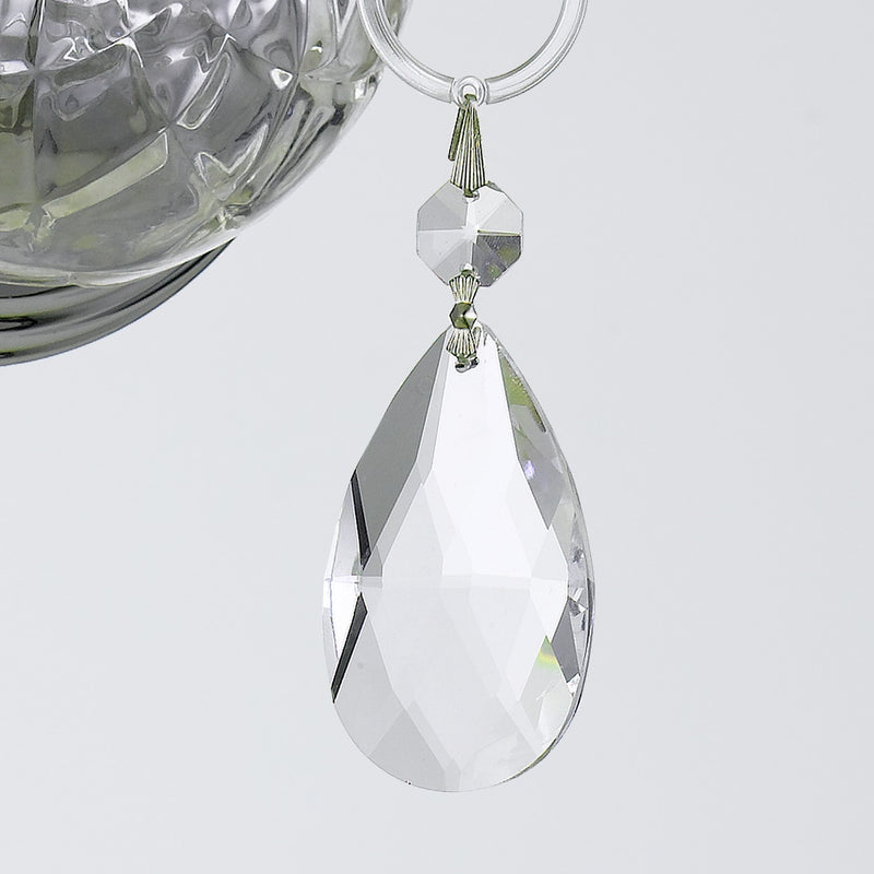 Traditional Crystal 1 Light 5" Sconce in Polished Chrome