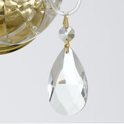 Traditional Crystal 1 Light 5" Sconce in Polished Brass