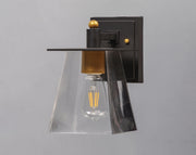 Chalet 1 Light 10" LED Outdoor Wall Sconce in Bronze / Gold
