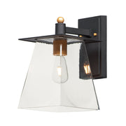 Chalet 1 Light 13" LED Outdoor Wall Sconce in Bronze / Gold