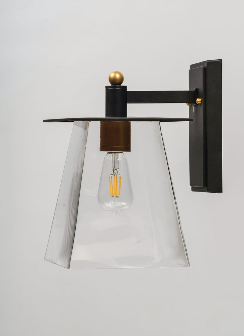 Chalet 1 Light 13" LED Outdoor Wall Sconce in Bronze / Gold