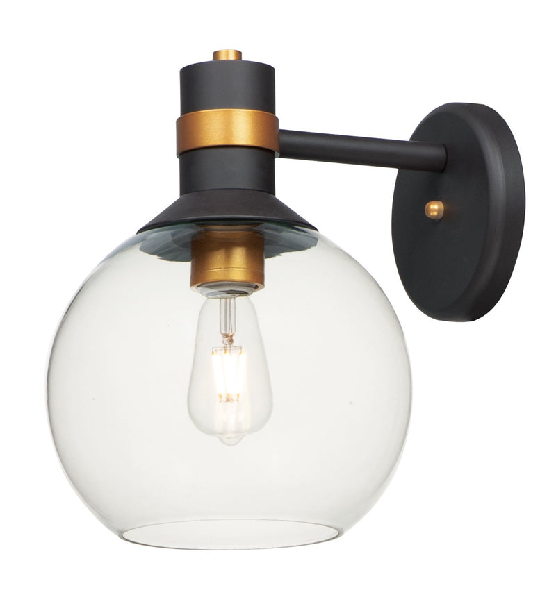 Cabin 1 Light 13.25" LED Outdoor Wall Sconce in Bronze / Gold