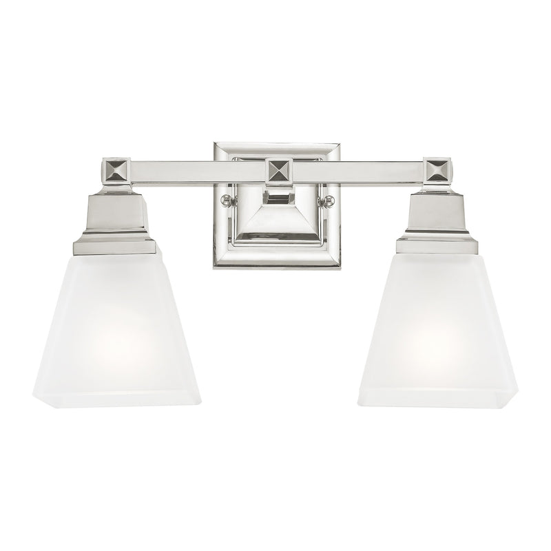 Mission 2-Light Bath Vanity Light in Polished Chrome