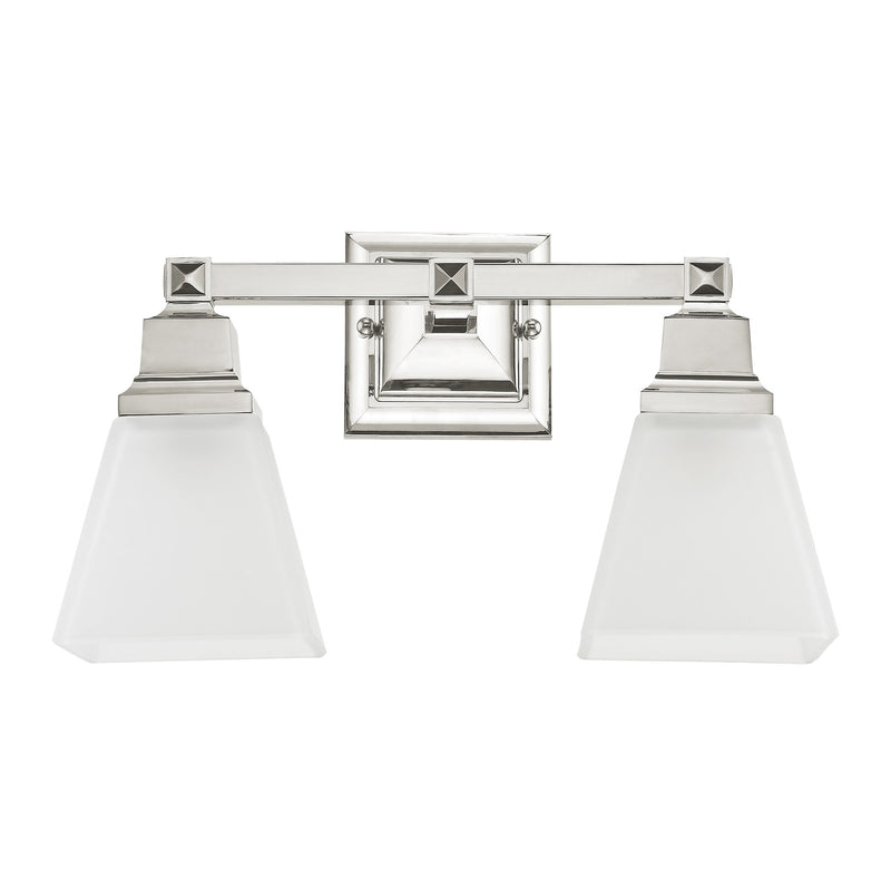 Mission 2-Light Bath Vanity Light in Polished Chrome