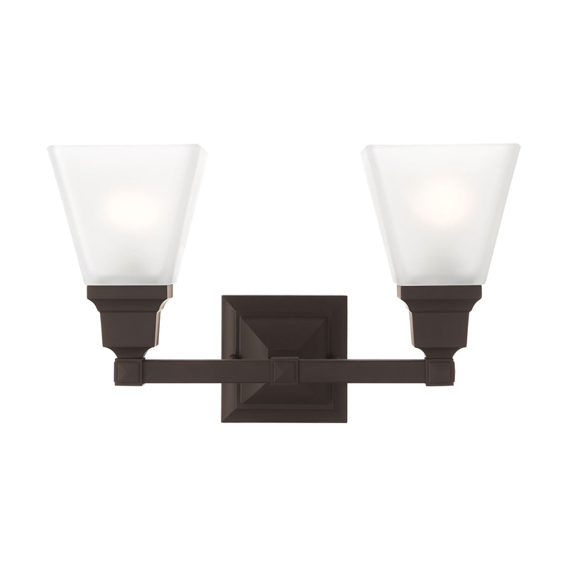 Mission 2-Light Bath Vanity Light in Bronze