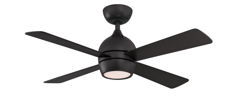 Kwad 44" Ceiling Fan with LED Light in Black