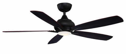 Doren 52" Ceiling Fan with LED Light in Dark Bronze / Cherry/Dark Walnut Blades