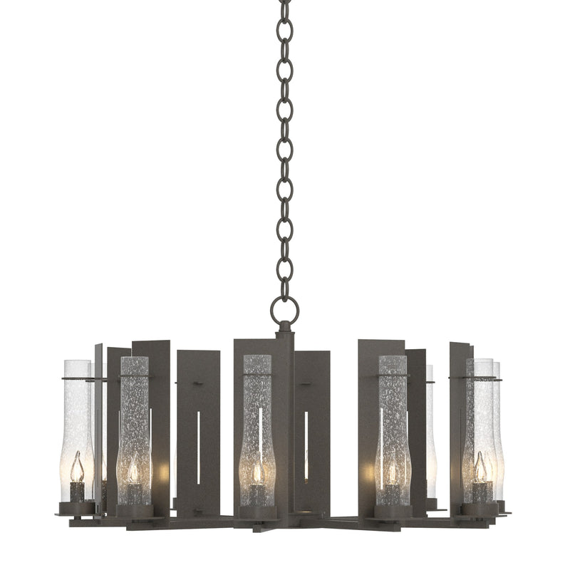 New Town 10-Light 30" Chandelier in Dark Smoke