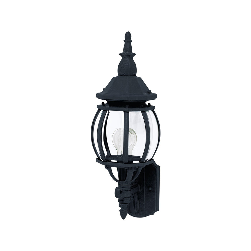 Crown Hill 1 Light 18" Outdoor Wall Lantern in Black