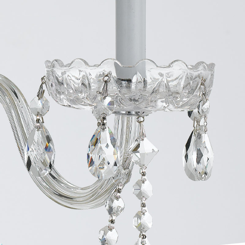 Traditional Crystal 3 Light 15" Sconce in Polished Chrome