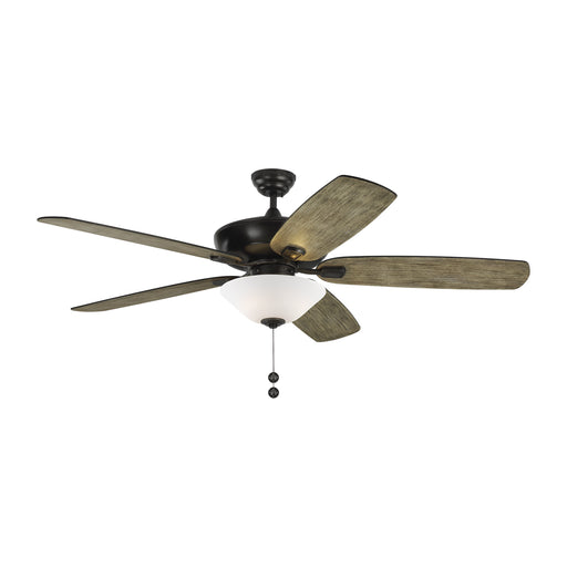 Colony Super Max Plus 60" Ceiling Fan in Aged Pewter / Matte White Glass