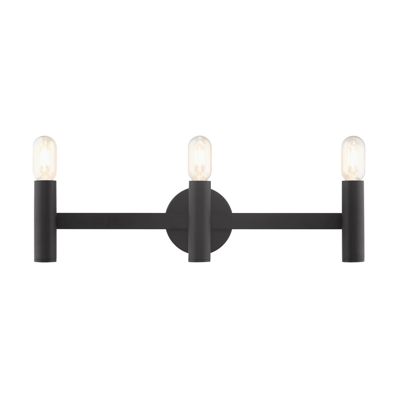 Copenhagen 3-Light ADA Bath Vanity Light in Black