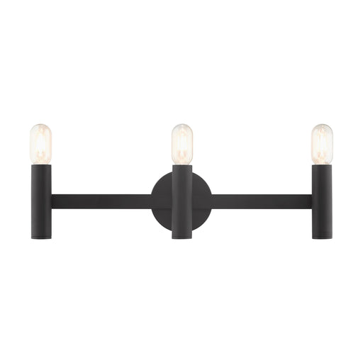 Copenhagen 3-Light ADA Bath Vanity Light in Black