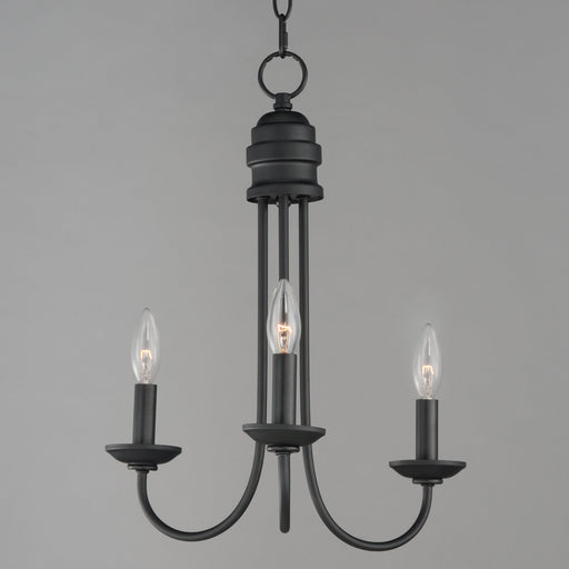 Logan 3 Light Candle Chandelier in Black