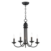 Logan 5 Light Candle Chandelier in Black