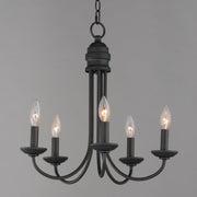 Logan 5 Light Candle Chandelier in Black