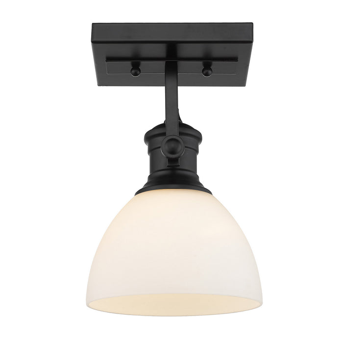 3118-1SF BLK-OP - Hines 1-Light Semi-Flush by Golden Lighting