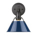 Orwell 1-Light Bath Vanity in Matte Black with Matte Navy Shade