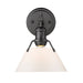 Orwell 1-Light Bath Vanity in Matte Black with Opal Glass Shade