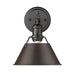 Orwell 1-Light Bath Vanity in Matte Black with Rubbed Bronze Shade