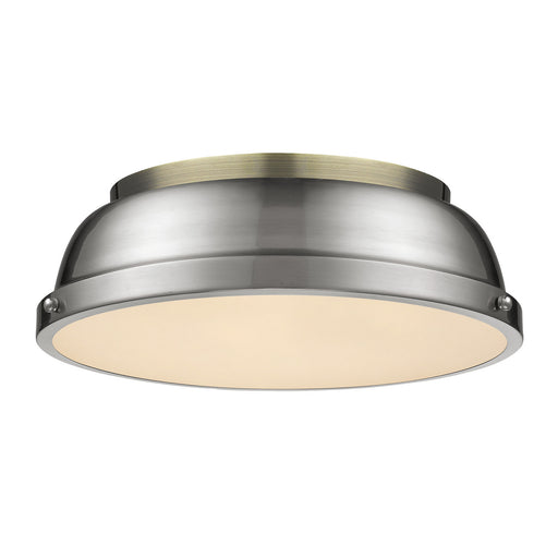 Duncan 14" Flush Mount in Aged Brass