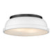 Duncan 14" Flush Mount in Matte Black with Matte White Shade - Lamps Expo
