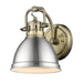 Duncan 1-Light Bath Vanity in Aged Brass