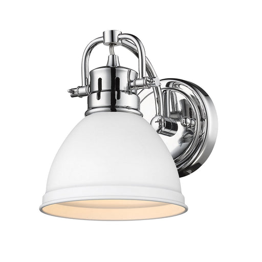 Duncan 1-Light Bath Vanity in Chrome with Matte White Shade