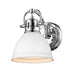Duncan 1-Light Bath Vanity in Chrome with Matte White Shade