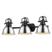 Duncan 3-Light Bath Vanity in Matte Black