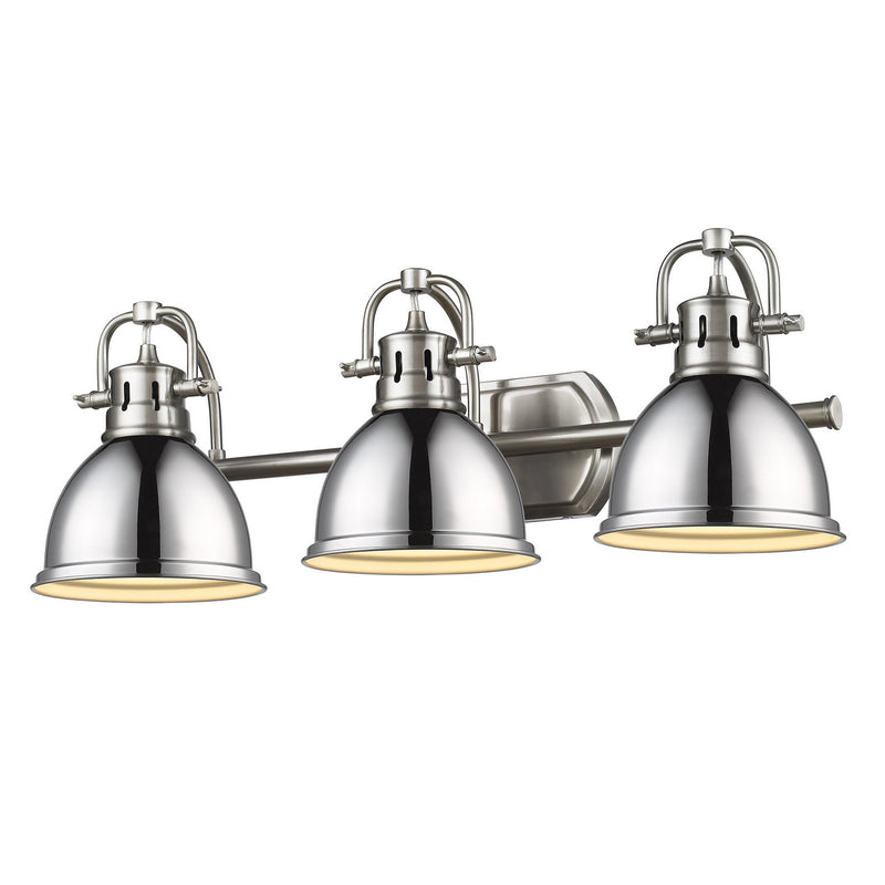 Duncan 3-Light Bath Vanity in Pewter