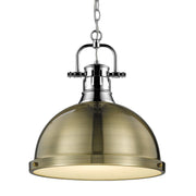 Duncan Large Pendant with Chain in Chrome