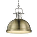 Duncan Large Pendant with Chain in Pewter