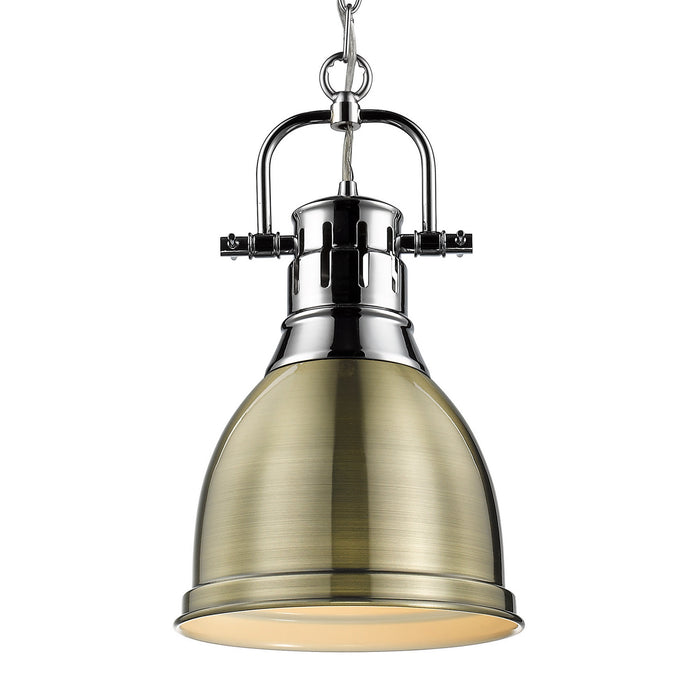 Duncan Small Pendant with Chain in Chrome