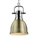 Duncan Small Pendant with Chain in Chrome