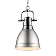 Duncan Small Pendant with Chain in Chrome