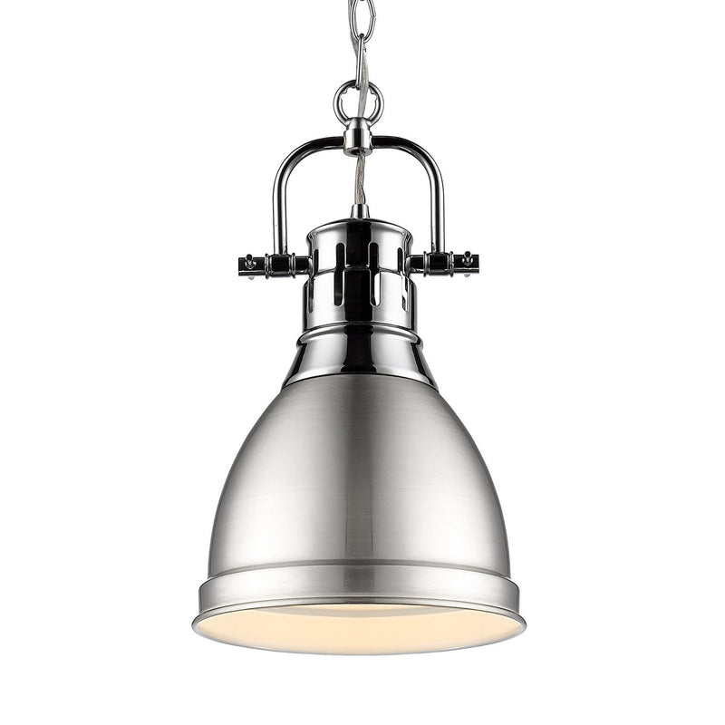 Duncan Small Pendant with Chain in Chrome