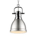 Duncan Small Pendant with Chain in Chrome