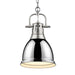 Duncan Small Pendant with Chain in Pewter