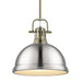 Duncan Large Pendant with Rod in Aged Brass