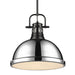 Duncan Large Pendant with Rod in Matte Black