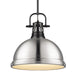 Duncan Large Pendant with Rod in Matte Black
