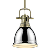Duncan Small Pendant with Rod in Aged Brass