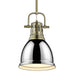 Duncan Small Pendant with Rod in Aged Brass
