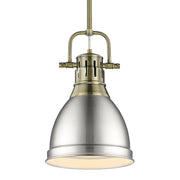 Duncan Small Pendant with Rod in Aged Brass