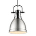 Duncan Small Pendant with Rod in Chrome